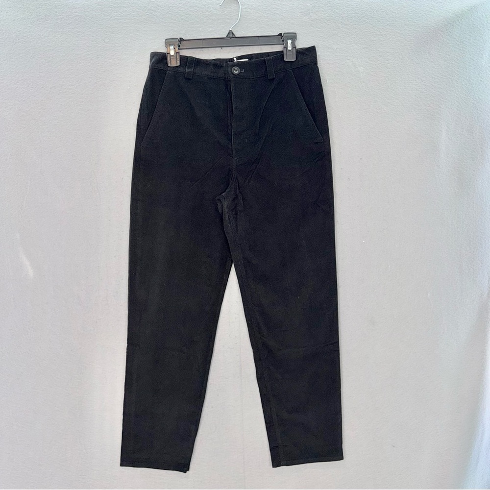 COS - NWOT women’s black corduroy trousers high waist ankle pants buttons fly XS
